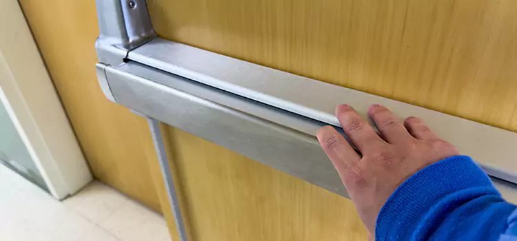 Installing a Push Bar on a Door Tulare
